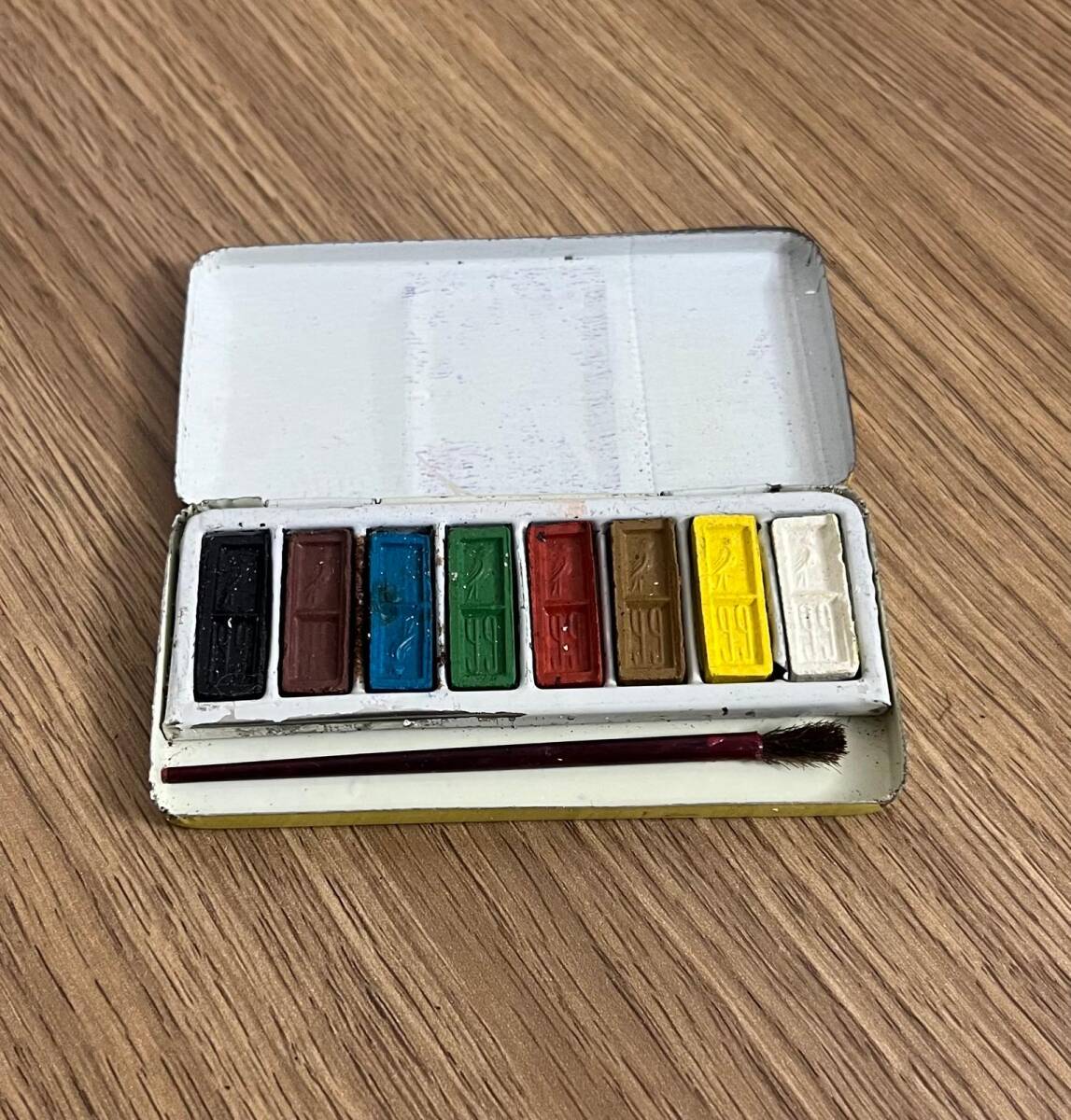 Kuşlu Marka 1970s Teneke Suluboya AOB4787 - 4