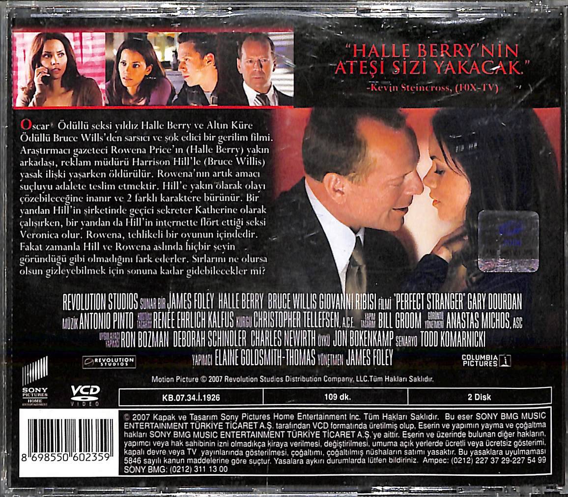 Kusursuz Yabancı – Perfect Stranger (2007) Orijinal VCD Film ' Halle Berry, Bruce Willis ' VCD28289 - 2