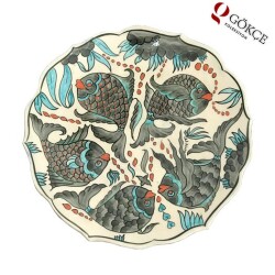 Kütahya El İşi Çini Duvar Tabağı AOB471 - 7