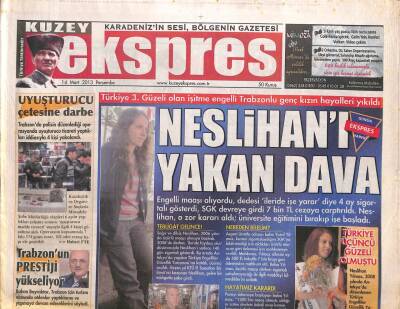Kuzey Ekspres Gazetesi 14 Mart 2013 - Balkan Şehidi Zannederken Tesadüfen Dedesinin Mezarını Çanakkalede Buldu GZ109032 - 1