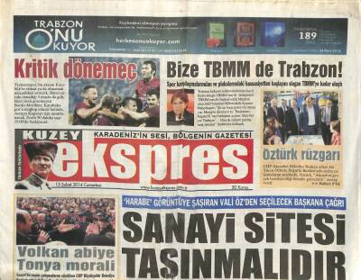 Kuzey Ekspres Gazetesi 15 Şubat 2014 - Volkan Canalioğluna Tonya Morali GZ113278 - 1