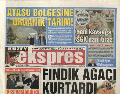 Kuzey Ekspres Gazetesi 20 Ocak 2015 - Trabzonspora Yine Mahkeme Yolları - Fındık Fiyatı Batıya Yaradı GZ125927 - 1