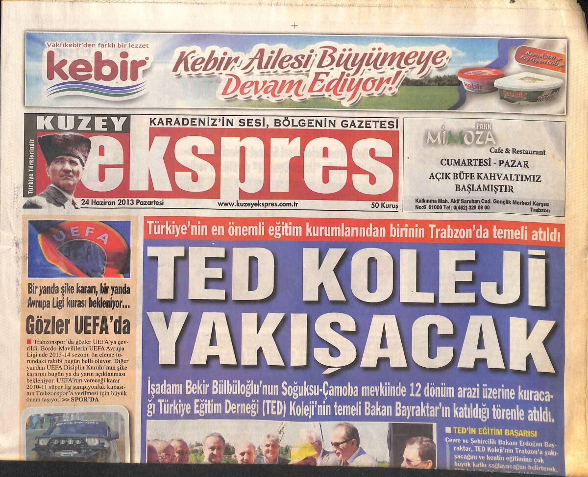 Kuzey Ekspres Gazetesi 24 Haziran 2013 - Trabzon'da OFF- ROAD Rüzgarı Esti - Türk Eğitimine Avrupa Desteği! GZ136255 - 1