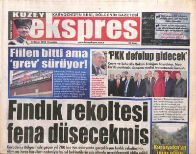 Kuzey Ekspres Gazetesi 25 Nisan 2013 - Trabzonsporda Borç 200 Milyon TLye Ulaştı GZ109029 - 1
