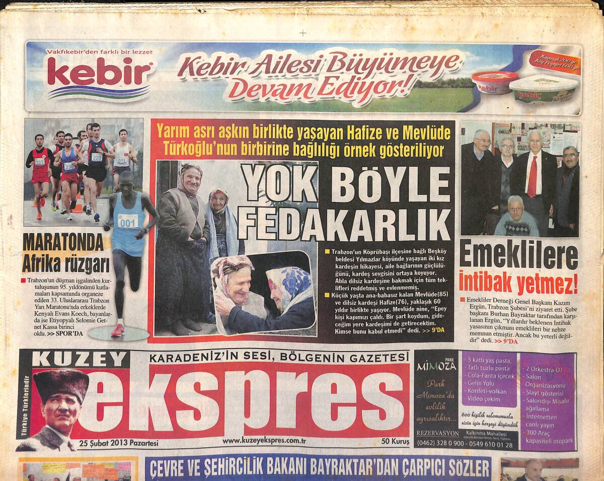 Kuzey Ekspres Gazetesi 25 Şubat 2013 - Galatasaray'a Su Bile Yok - Karadenizli İnşaatçılar Ticaret Köprüsü Kurdu GZ154905 - 1