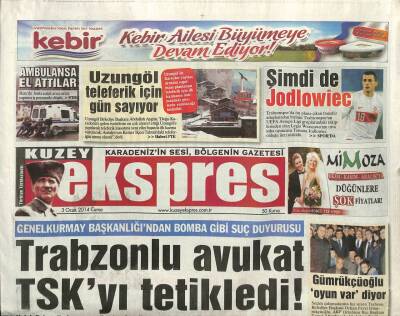 Kuzey Ekspres Gazetesi 3 Ocak 2014 - Uzungöl Teleferik İçin Gün Sayıyor GZ100758 - 1