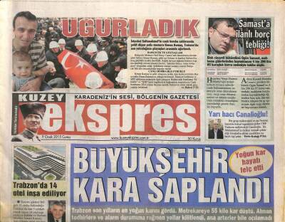 Kuzey Ekspres Gazetesi 9 Ocak 2015 - Fındıkta Hedef 4 Milyar Dolar - Trabzonda 14 Otel İnşa Ediliyor GZ109262 - 1