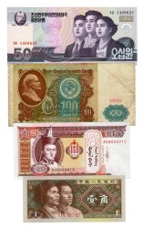 Kuzey Kore/Rusya/Moğolistan/Çin Yabancı Kağıt Para Lotu ÇİL/ÇT YKP8334 - 1
