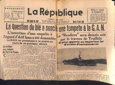 La Republique 27 Avril 1948 - La Question Du Ble A Suscite Une Tempete A La G.A.N. GZ125268 - 1