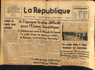 La Republique 9 Avril 1945 - A Lepoque La Plus Difficile Pour IUnion Sovietique GZ125276 - 1