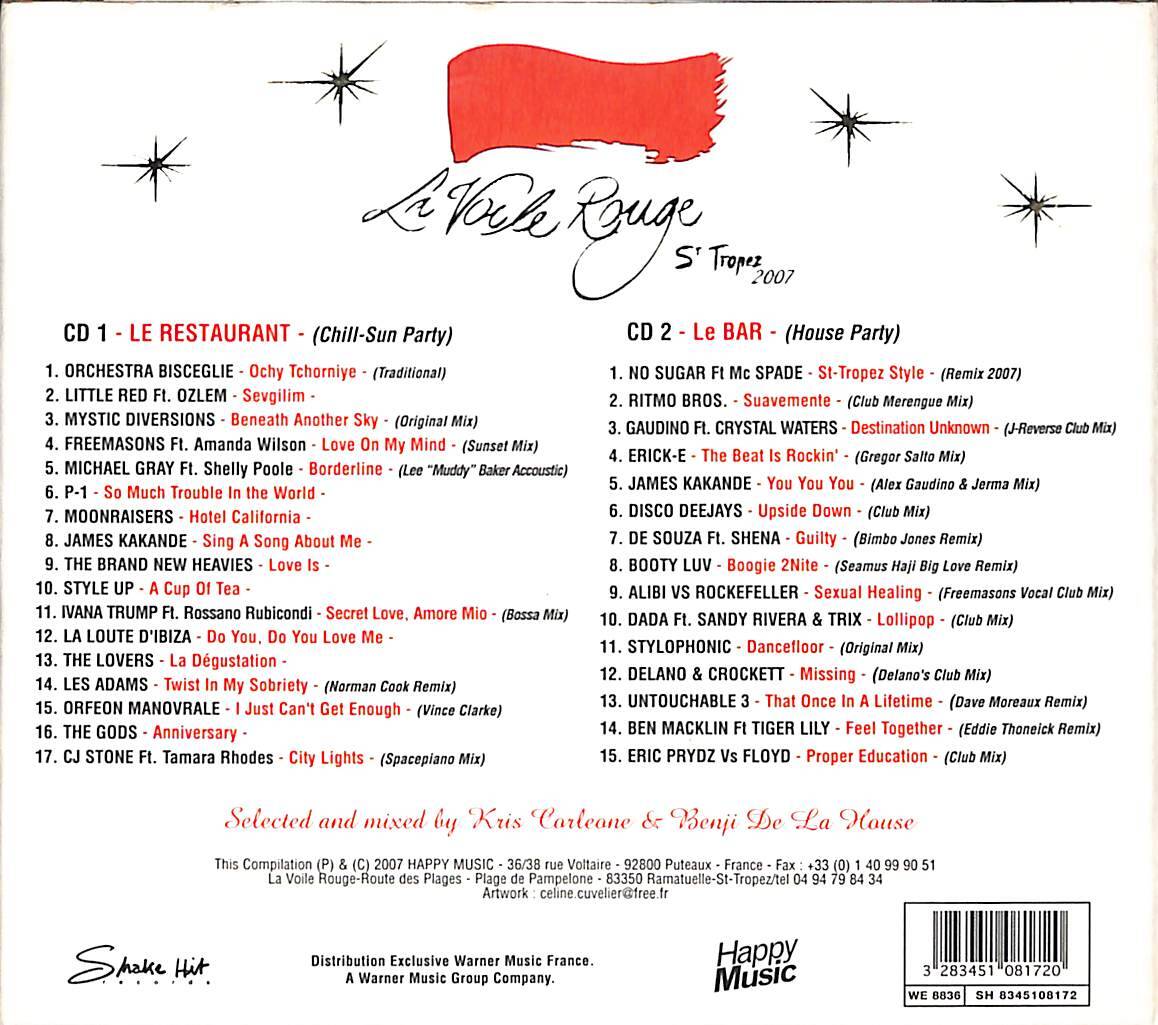 La Voile Rouge: St Tropez 2007 CD (İkinci El) CD3861 - 2