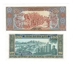 Laos 100/500 Kip Takım ÇİL YKP8463 - 2