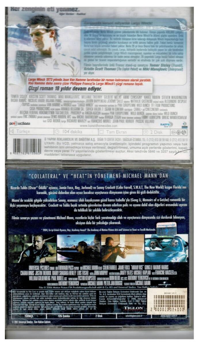 Largo Winch Miami Vice - 2 Adet VCD Film VCD909 - 2