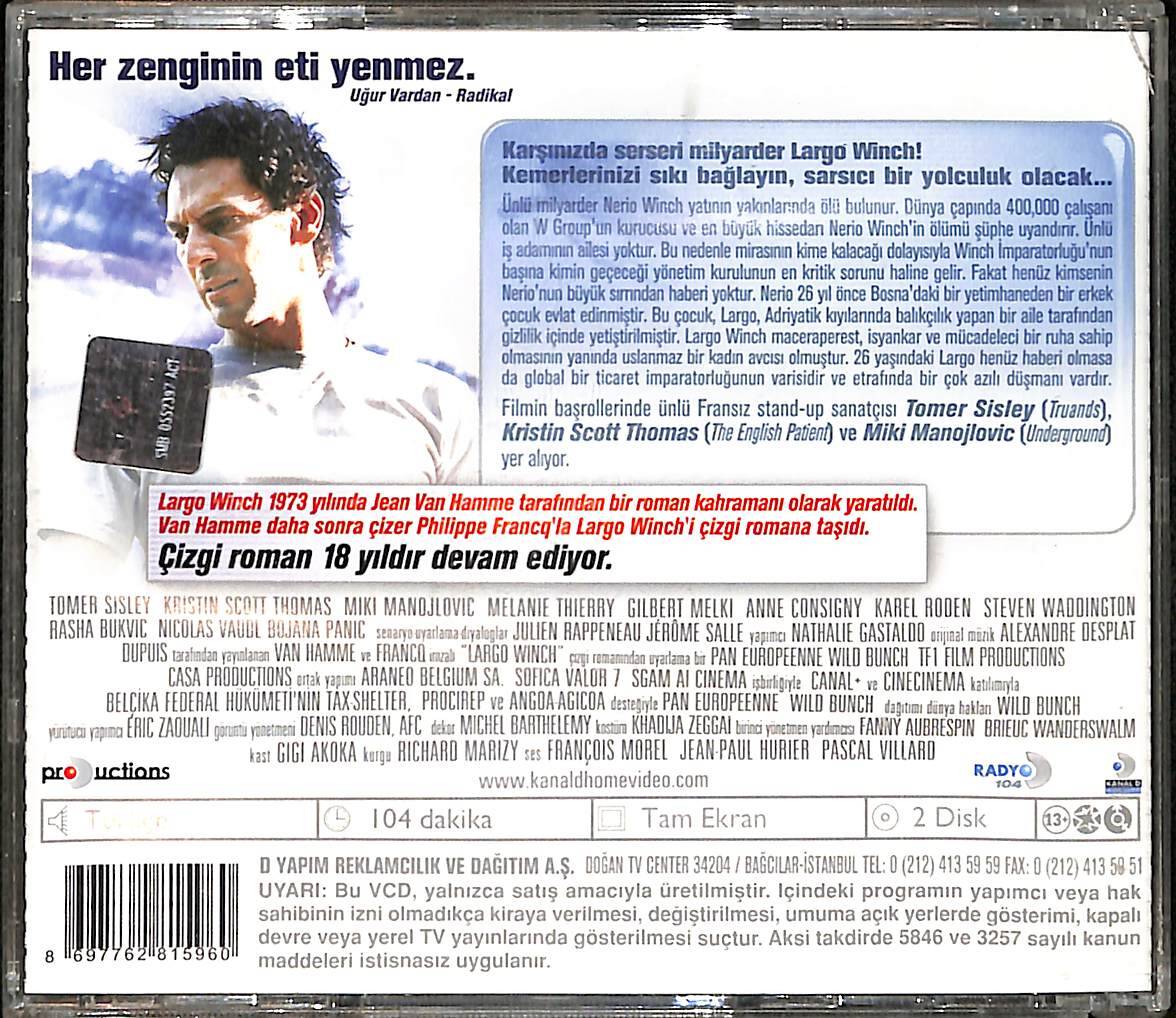 Largo Winch (Tomer Sisley) Orijinal VCD Film VCD29179 - 2