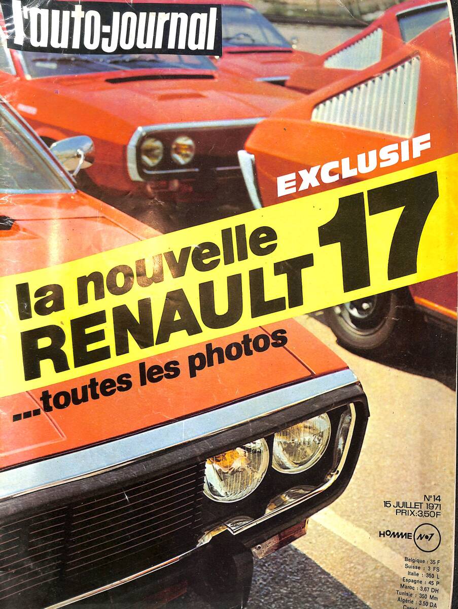 L'Auto - Journal Juillet 1971 - Fiat 124 Sport - La Mazda RX2 NDR97994 - 1