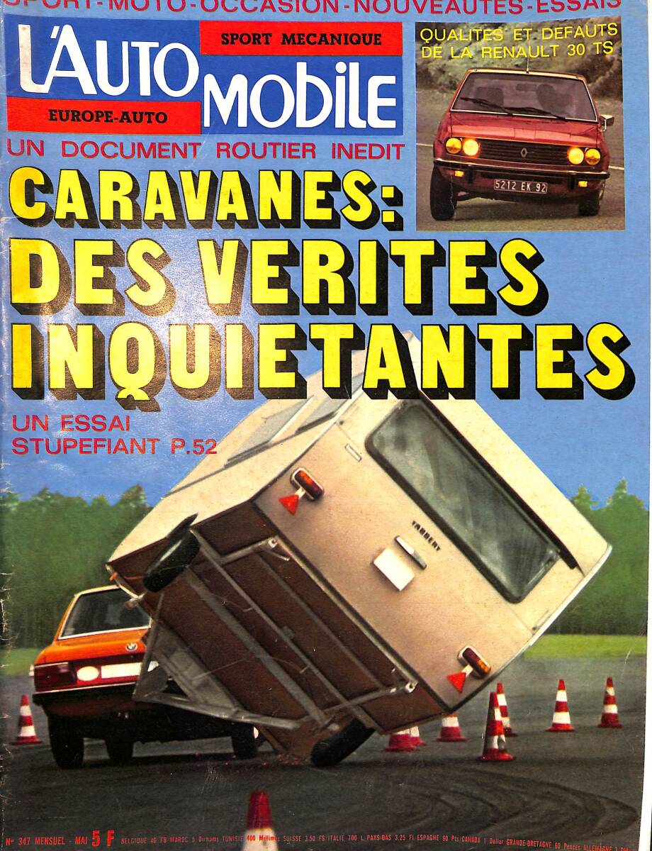 L'Automobile 347 Mai - Ford Taunus 7 CV - La Renault 30TS - 204D Peugeot - Formule 2 NDR97990 - 1