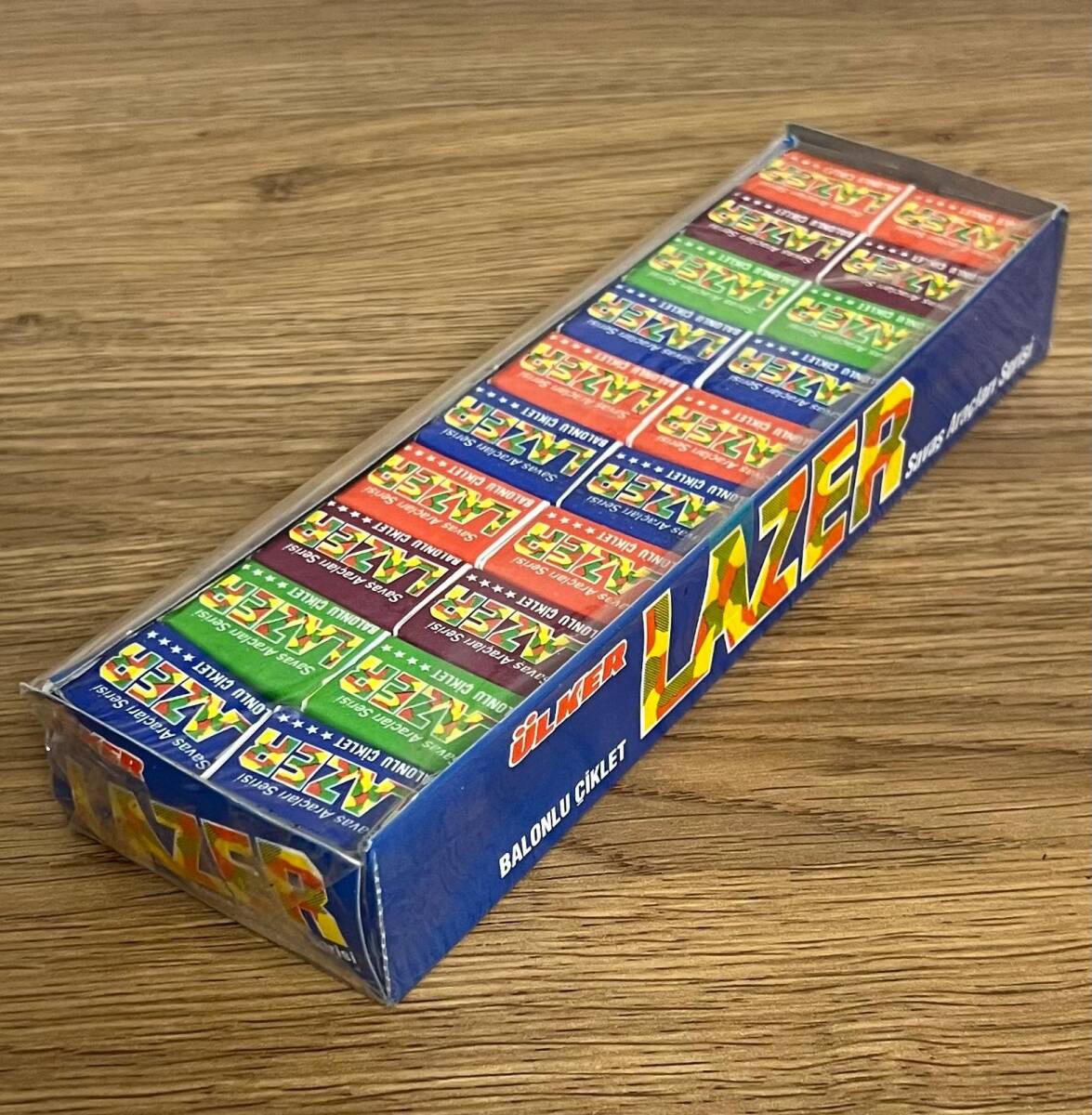 LAZER - ÜLKER LAZER KISA (ÜLKER) 1992 Şekerli Sakız Açılmamış Kutu # SKZ1813 - 3