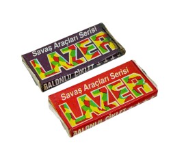 LAZER (ÜLKER) Savaş Araçları Serisi Balonlu Çiklet (Uzun) İkili Set AOB5350 - 3