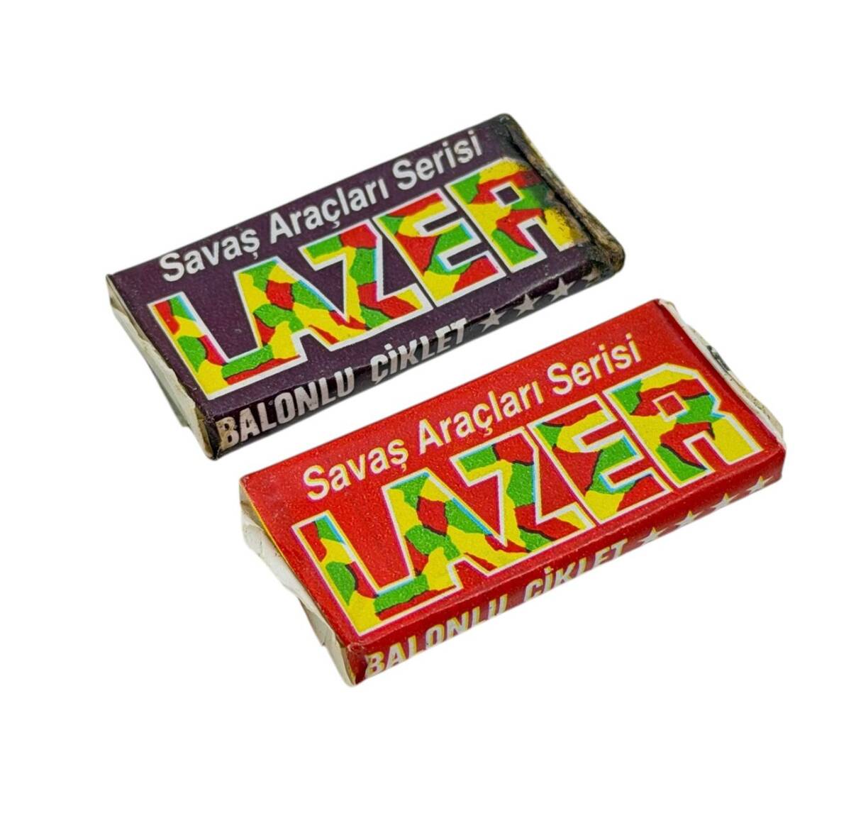 LAZER (ÜLKER) Savaş Araçları Serisi Balonlu Çiklet (Uzun) İkili Set AOB5350 - 1