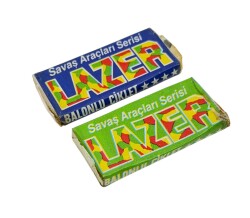 LAZER (ÜLKER) Savaş Araçları Serisi Balonlu Çiklet (Uzun) İkili Set AOB5351 - 3