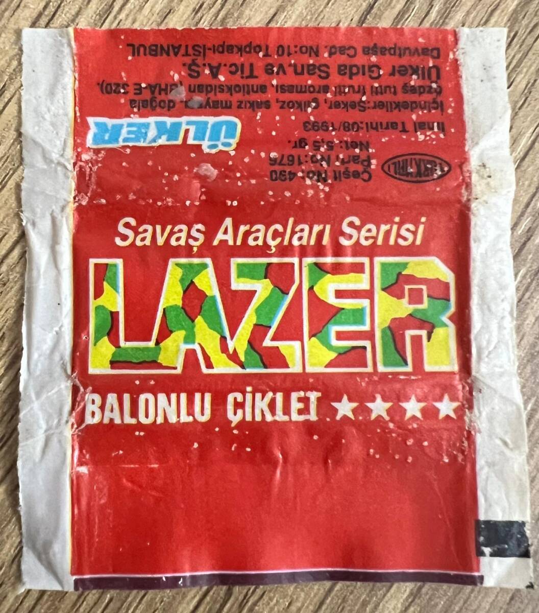 LAZER (ÜLKER) Savaş Araçları Serisi (Uzun) Sakız Sarma Kağıdı# SKZ1864 - 3