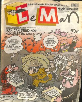 LEMAN KRONİK HASTALIĞINIZ - 16 OCAK 2003 SAYI584 - IRAK CAN DERDİNDE HÜKÜMETİM MAL! - DİKKAT SIRTTAN ZIMBALAMIŞLAR NDR74055 - 1