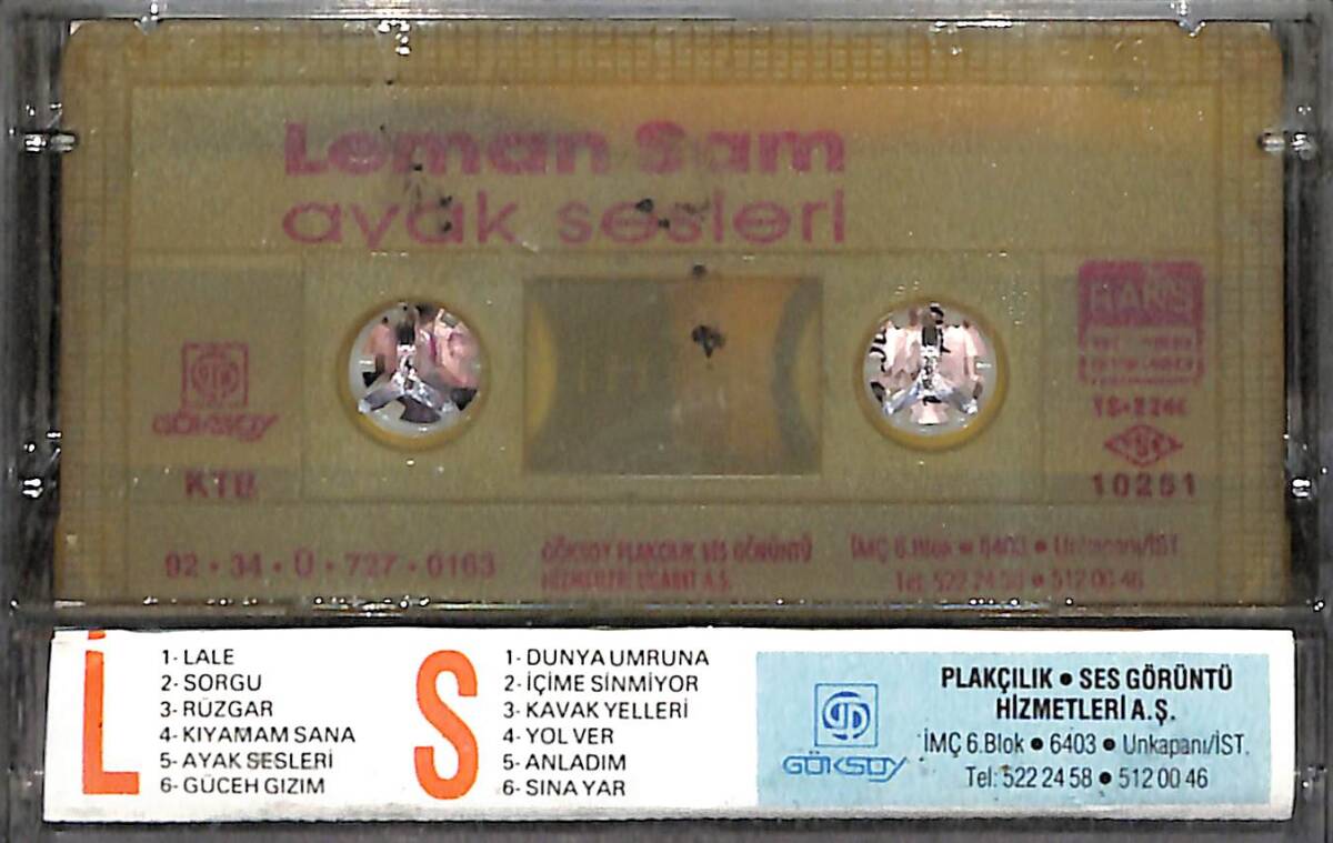 Leman Sam – Ayak Sesleri Orijinal Kaset (İkinci El) *Göksoy Müzik - Yeşil Bandrol - 1992* KST29946 - 2