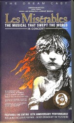Les Miserables - The Dream Cast in Concert VHS Film (İkinci El) VHS18 - Gökçekoleksiyon