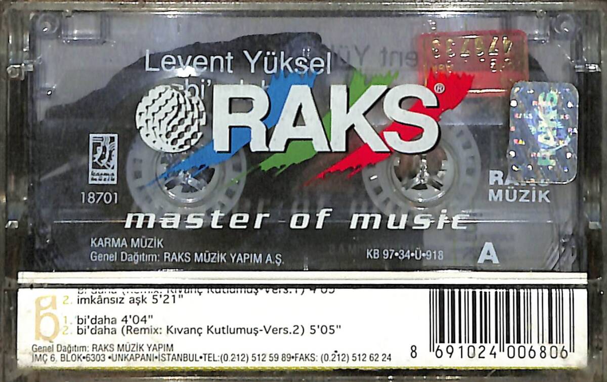 Levent Yüksel - Bi Daha Kaset (Sıfır Kaset) KST29502 - 2
