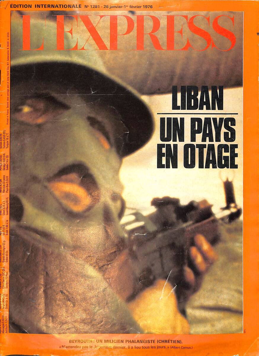 L'express – Edition Internatıonale – No.1281 – 26 Janvier - 1 Fevrier 1976 – Lıban Un Pays En Otage NDR100395 - 1