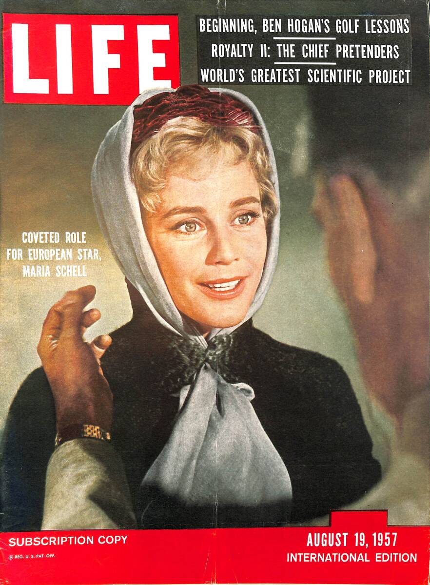Life International 19 August 1957 - Kapak: MARIA SCHELL - Coveted Role For European Star, Maria Schell - German Fashion - Final Jıurney For Aga Khan NDR100309 - 1