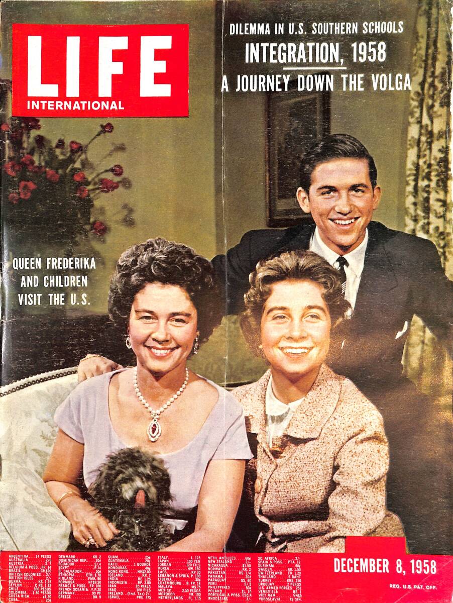 Life Magazine – December 8, 1958 – International Edition – Queen Frederika And Children Visit The U.S. - World Diplomats Run Gala Gamut NDR100337 - 1