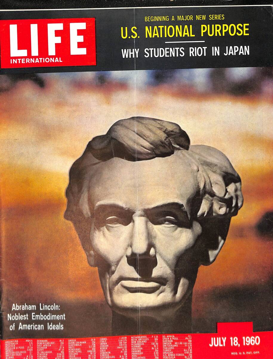 Life Magazine – July 18, 1960 – International Edition – Abraham Lincoln: Noblest Embodiment Of American Ideals - Old Master Full Of Youth Chagall NDR100360 - 1