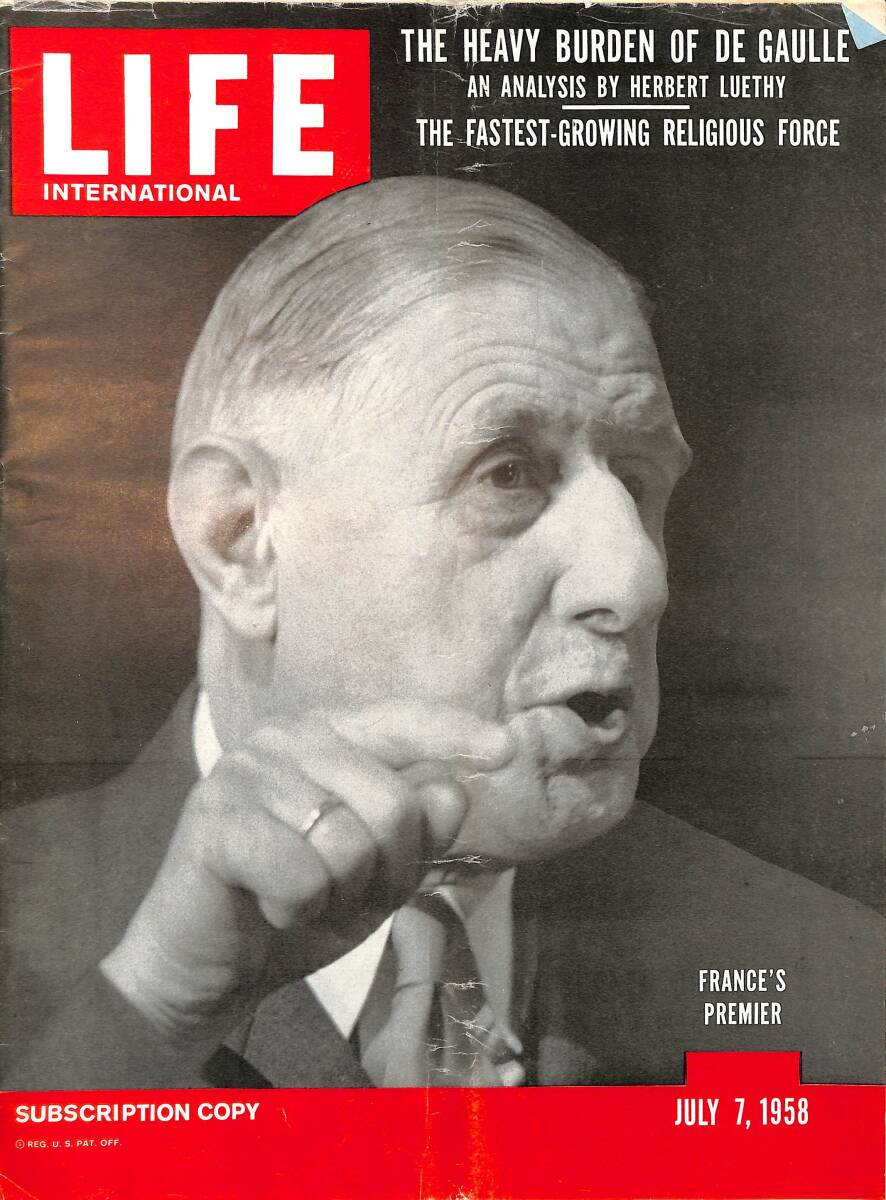 Life Magazine – July 7, 1958 – International Edition – Cover: France's Premier - Algeria: Triumph Before Trouble NDR100333 - 1