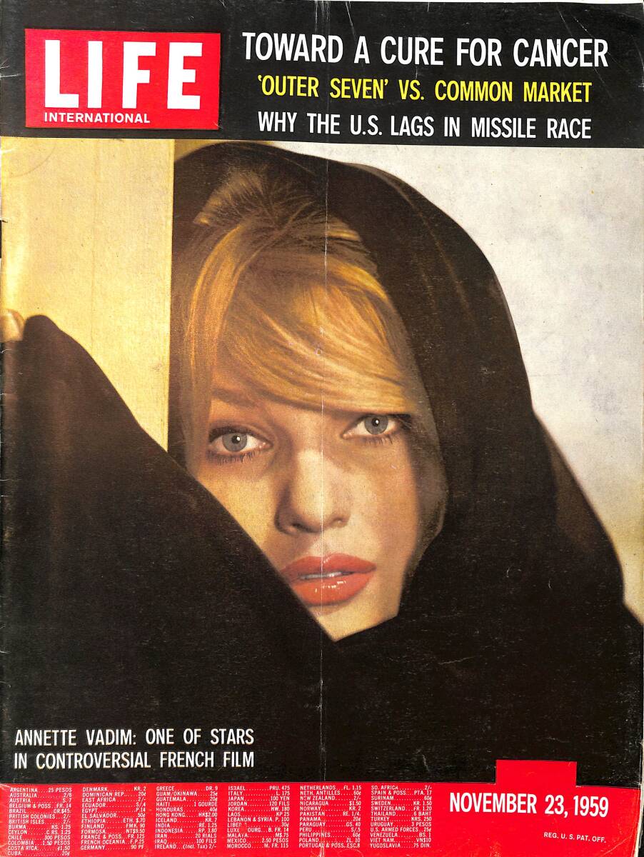 Life Magazine – November 23, 1959 – International Edition – Annette Vadim: One Of Stars In Controversial French Film - Phillips And Officer In Algeria NDR100358 - 1