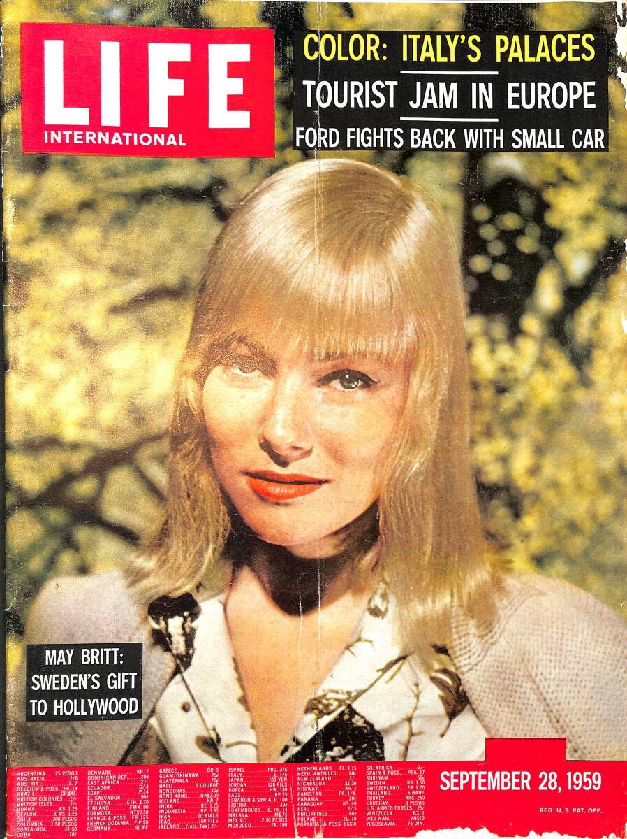 Life Magazine – September 28, 1959 – International Edition – Cover: May Britt - May Britt: Sweden's Gift To Hollywood - Domenico Tardini NDR100319 - 1