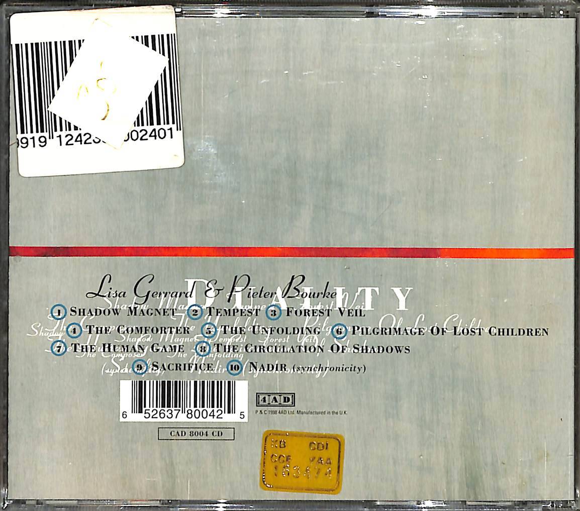 Lisa Gerrard & Pieter Bourke - Duality CD (İkinci El) CD4274 - 2