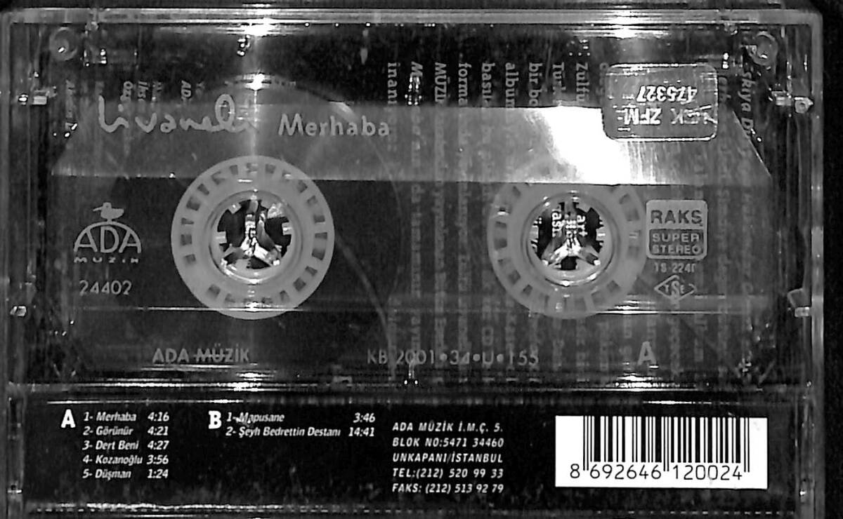 Livaneli – Merhaba Orijinal Kaset (İkinci El) KST31151 - 2