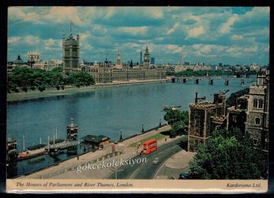 London Thames Nehrı Orijinal Kartpostal KRT4127 - 2