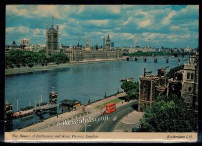 London Thames Nehrı Orijinal Kartpostal KRT4127 - 1