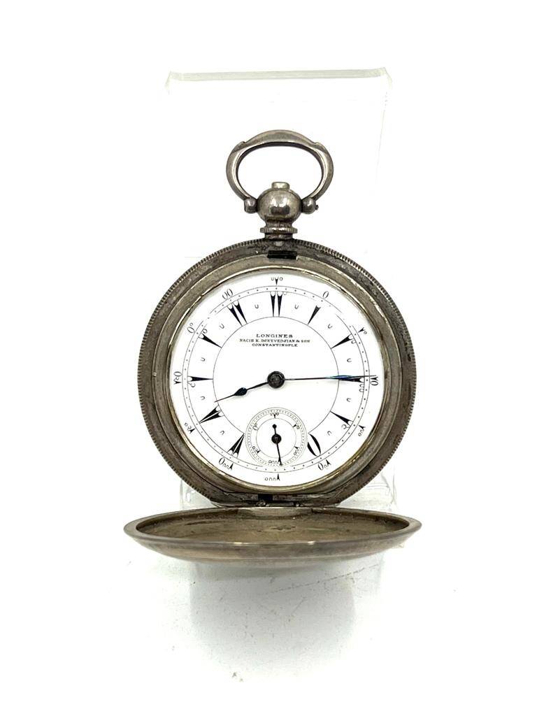 Longines Nacıp K.Djezvedjıan Constantınople Gümüş Kasa Osmanlı Kadran Anahtar Kurmalı Cep Saati SAA162 #14.95 - 3