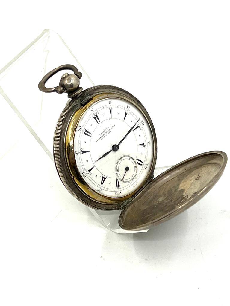 Longines Osmanlı Kadran Gümüş Kasa Porselen Mineli Anahtar Kurmalı Cep Saati SAA066 #11.50 - 4