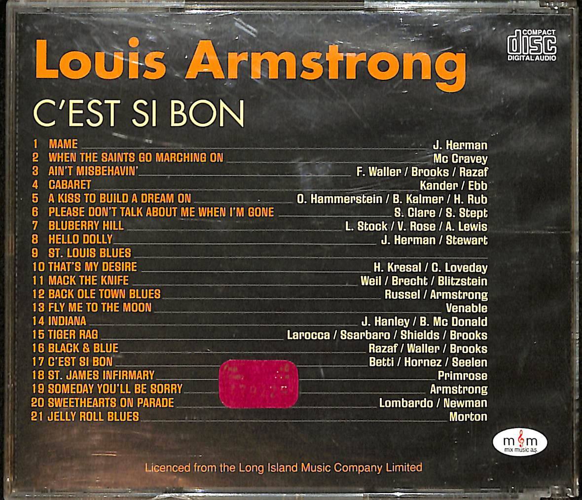 Louis Armstrong ‎- C'est Si Bon CD (İkinci El) CD4032 - 2