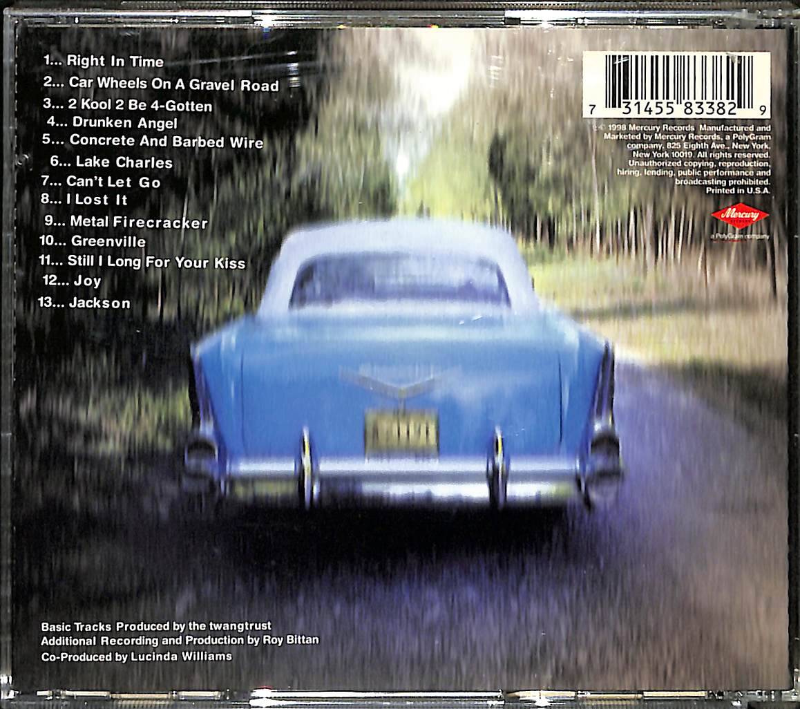 Lucinda Williams - Car Wheels On A Gravel Road (1998) CD (İkinci El) CD4673 - 2