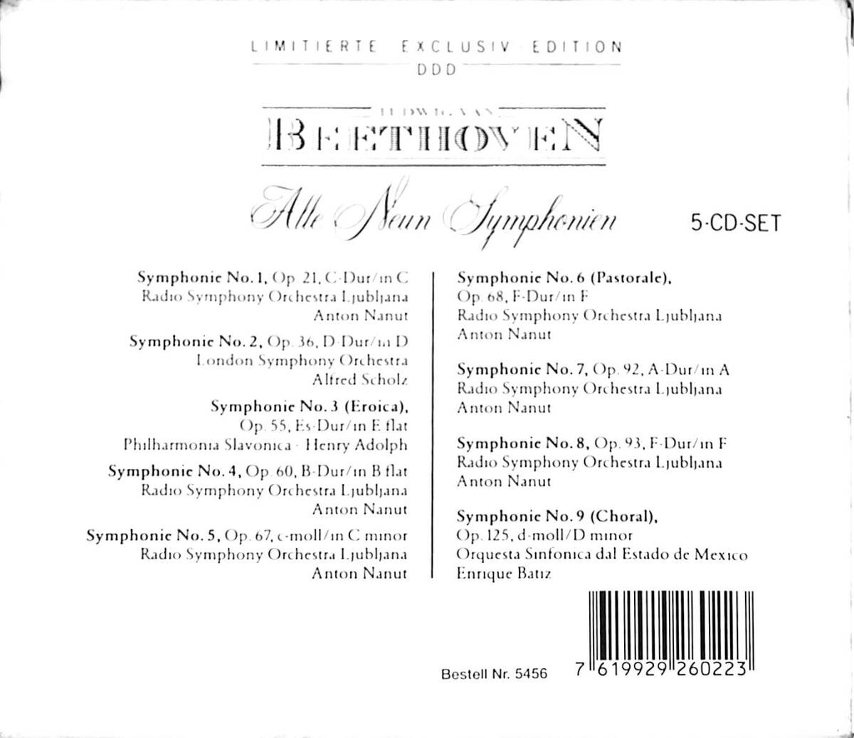 Ludwig Van Beethoven - Alle Neun Symphonien CD (İkinci El) CD5672 - 2