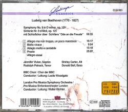 Ludwig Van Beethoven - Symphony No. 9 CD (İkinci El) CD3899 - 2