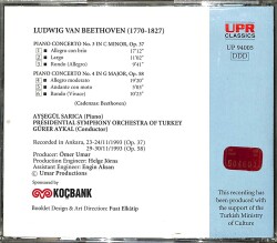 Ludwing Van Beethoven - Piano Concertos 3 & 4 CD (İkinci El) CD5083 - 2