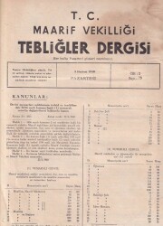 Maarif Vekilliği Tebliğler Dergisi Cilt2 Sayı73 3 Haziran 1940 NDR55981 - Gökçekoleksiyon