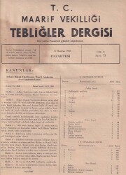 Maarif Vekilliği Tebliğler Dergisi Cilt2 Sayı75 17 Haziran 1940 NDR55983 - Gökçekoleksiyon