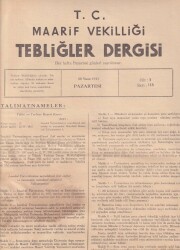 Maarif Vekilliği Tebliğler Dergisi Cilt3 Sayı118 28 Nisan 1941 NDR55980 - Gökçekoleksiyon